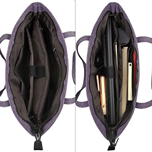 Laptop Tote Bag,Fits 15.6 Inch Laptop,Womens Lightweight Water Resistant Nylon Tote Bag Shoulder Bag Messenger Bag,Grey