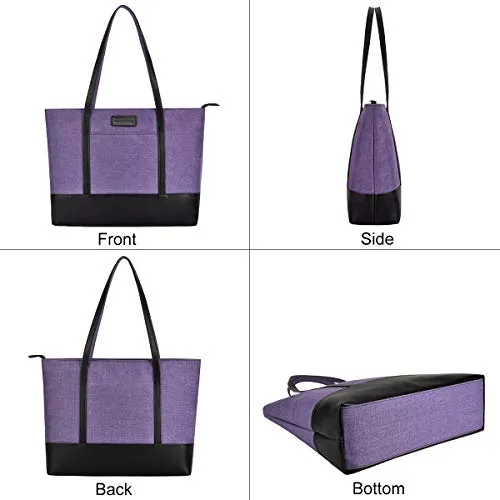 Laptop Tote Bag,Fits 15.6 Inch Laptop,Womens Lightweight Water Resistant Nylon Tote Bag Shoulder Bag Messenger Bag,Grey