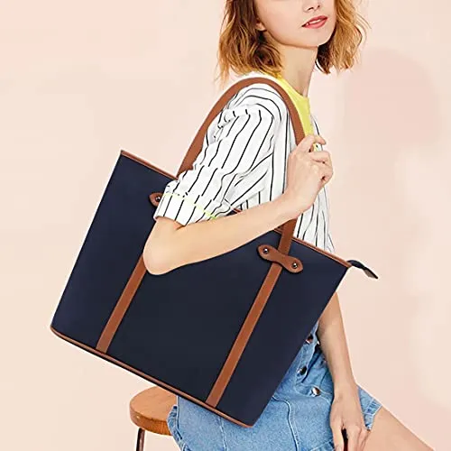 Laptop Tote Bag,Fits 15.6 Inch Laptop,Womens Lightweight Water Resistant Nylon Tote Bag Shoulder Bag Messenger Bag,Grey