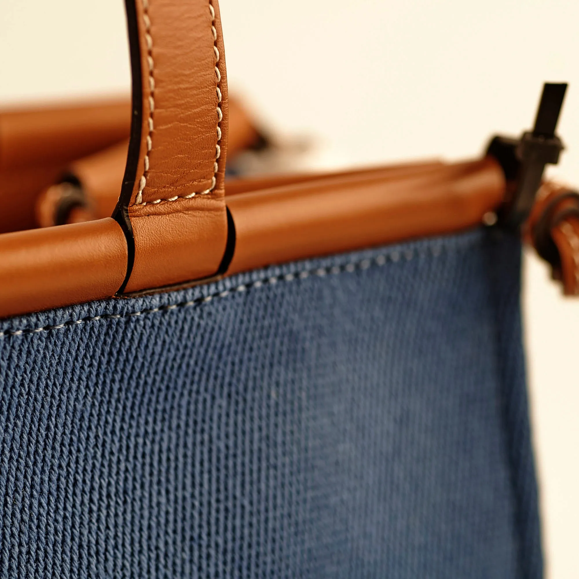 Loewe Canvas Cushion Large Tote Blue/Tan