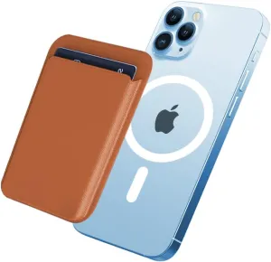 Magnetic Card Wallet Holder with MagSafe for iPhone 15 Pro Max/15 Pro/15 Plus/15,for iPhone 14 Pro Max/14 Plus/14 Pro/14, for iPhone 13 Pro Max/13 Pro/13/13 Mini, for iPhone 12/12 Pro/12 Max,Brown