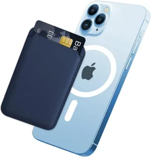 Magnetic Card Wallet Holder with MagSafe for iPhone 16/15/14/13/12 Series,Blue