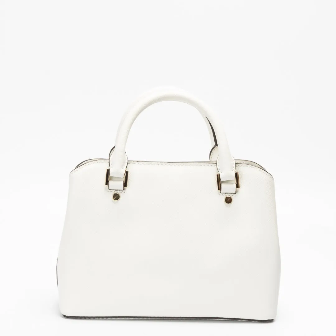 Michael Kors White Savannah Satchel