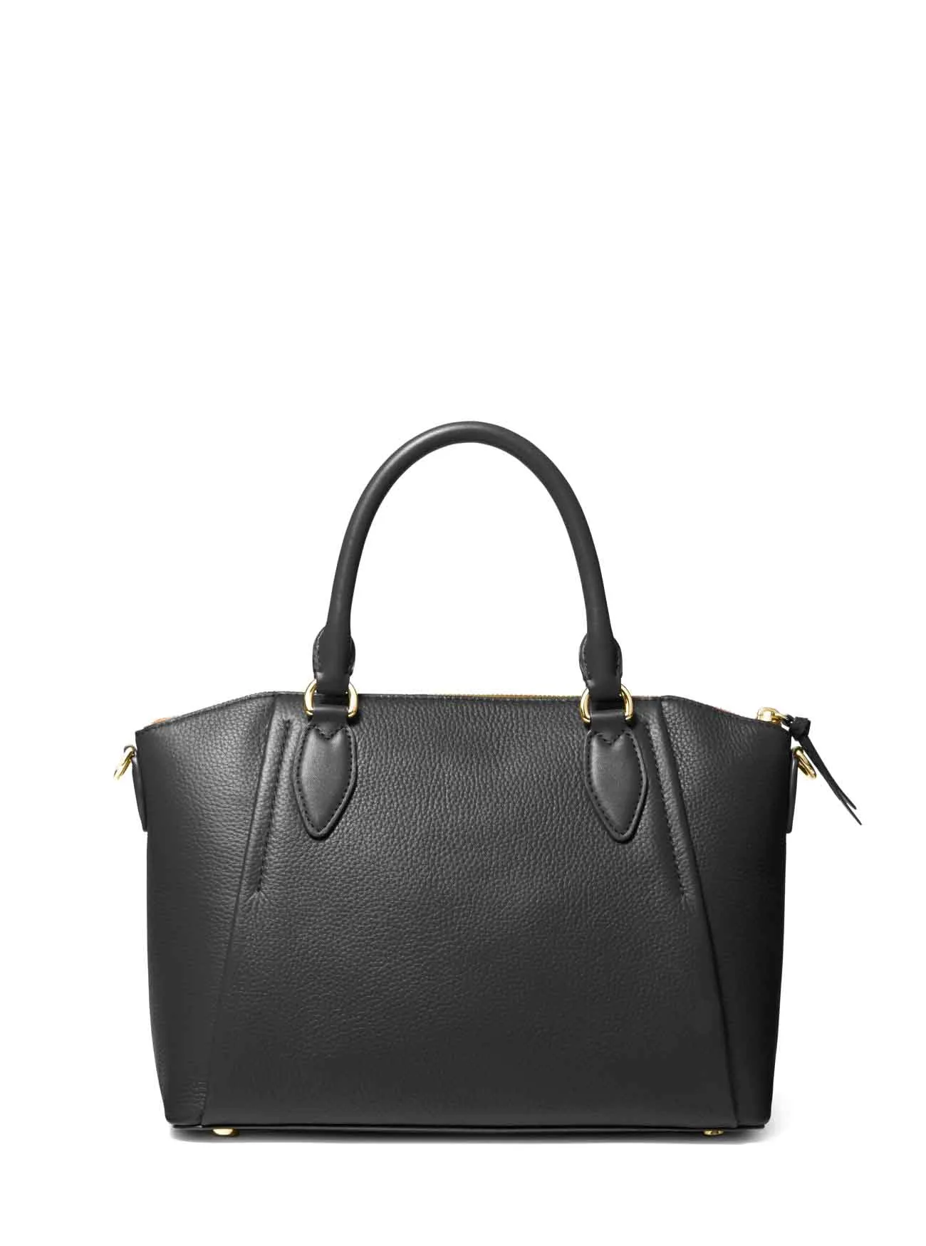 Michael Kors Women's Black Sienna Medium Pebbled Leather Satchel