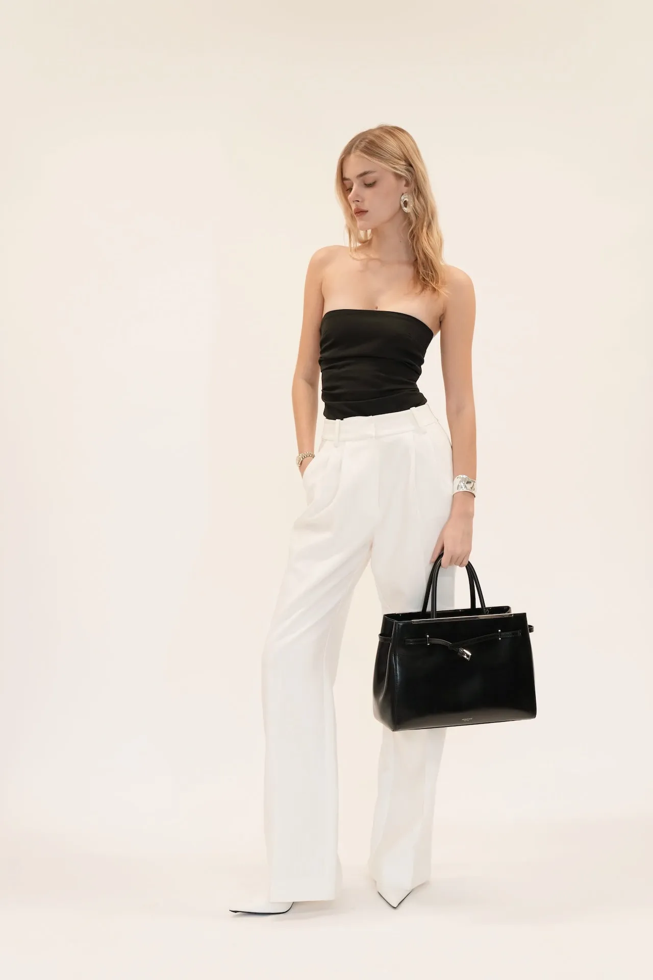 Noir Leather Book Tote Bag 33