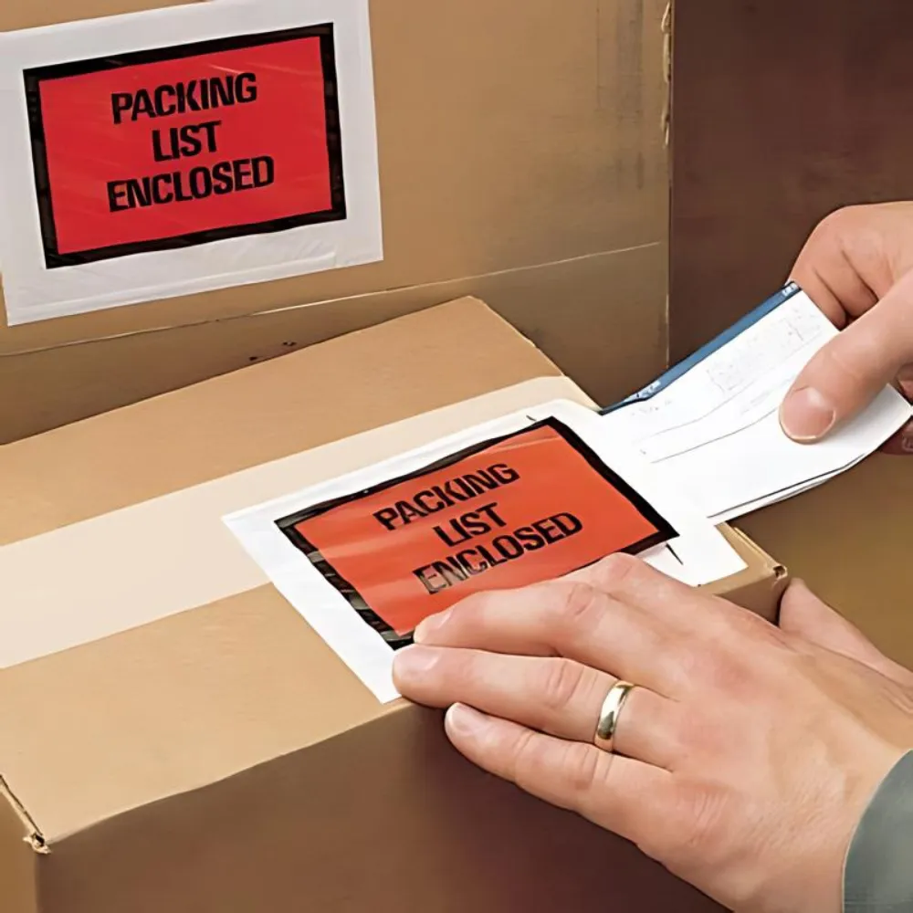 Packing List Enclosed Pressure Sensitive Envelope Self Adhesive for Invoice Bags (Pack of 1000) - PSEP