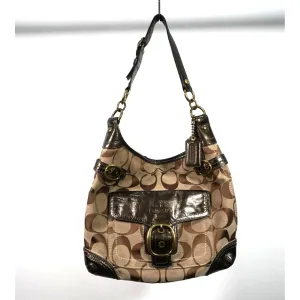 "Retail" Coach Bleecker Signature Pocket Stitched Khaki Bronze Hobo Bag Women's