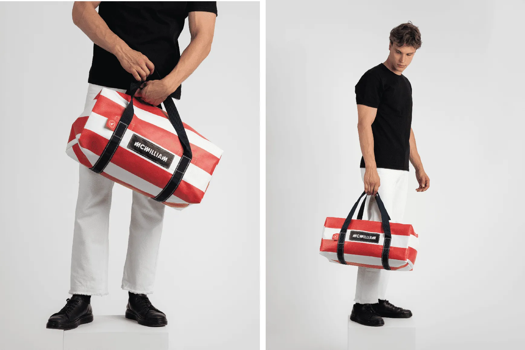 Red Small Holdall (30L) - Classic Stripe