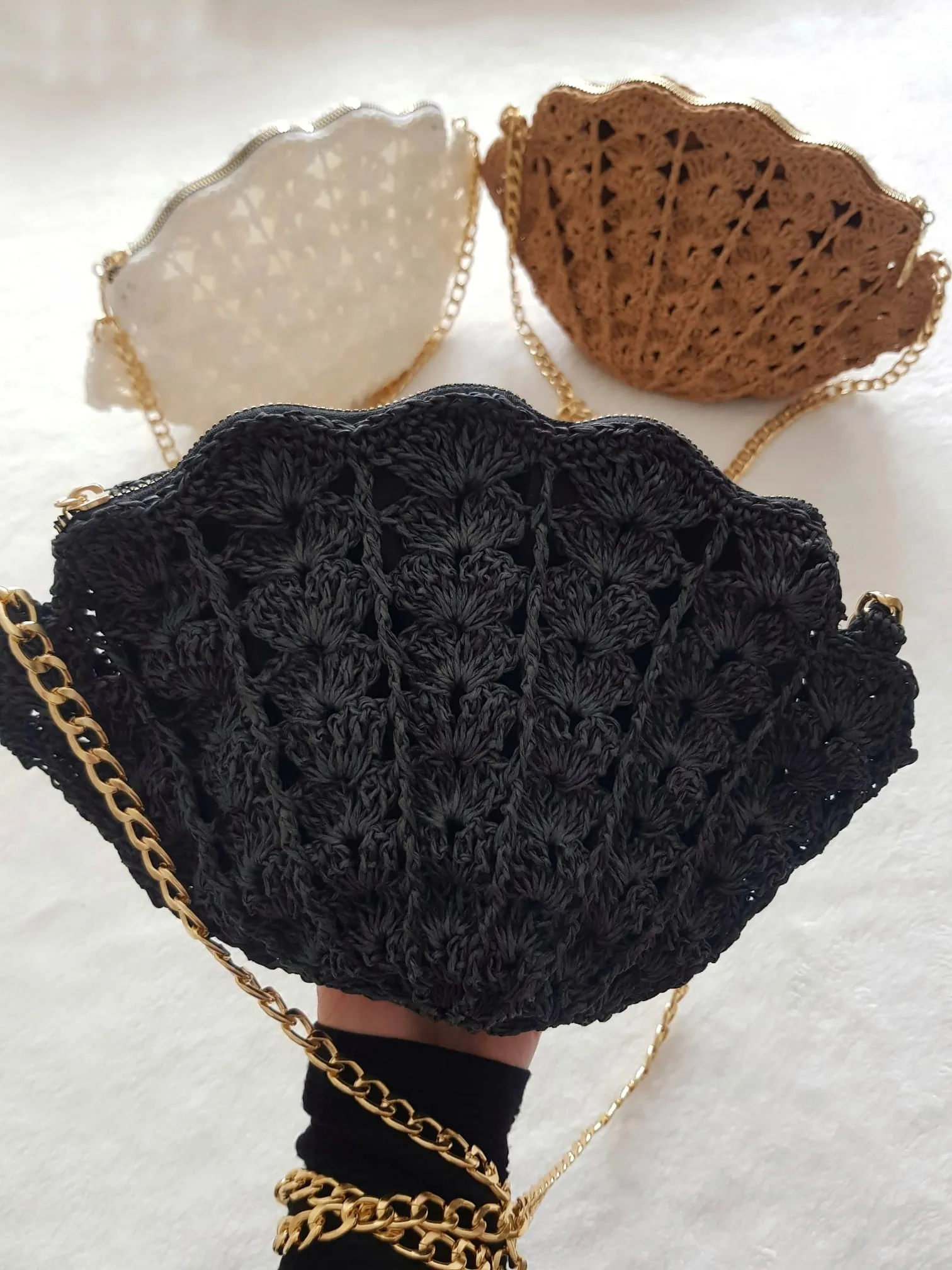 Shell Evening Wedding Party Clutch Bag Purse (LIGHT BROWN)