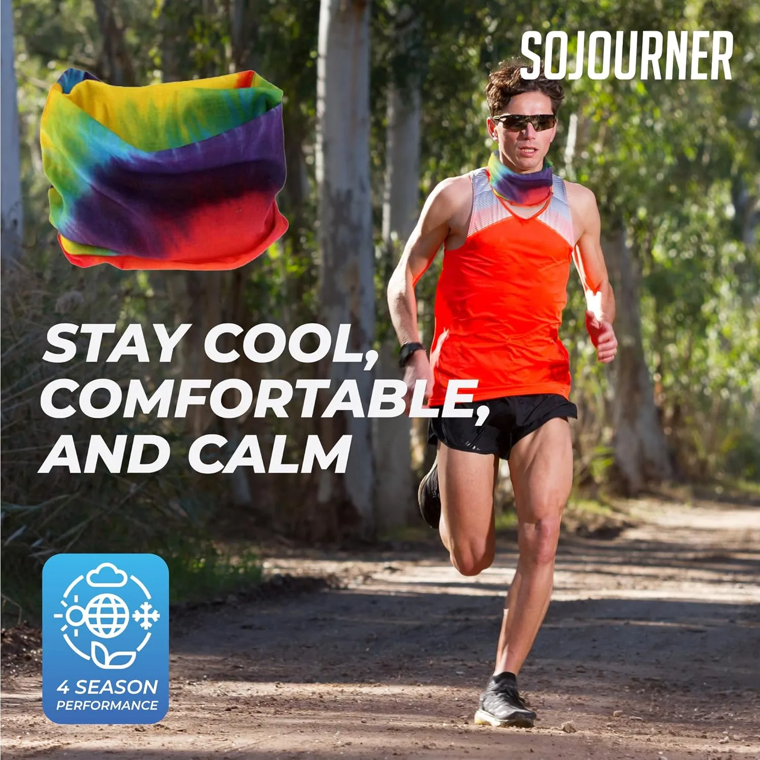 Sojourner Neck Gaiter, Bandana, Buff (9 Pack) - Face Cover for Men, Women, and Teens - Neck Warmer UV Sun Protection Gator