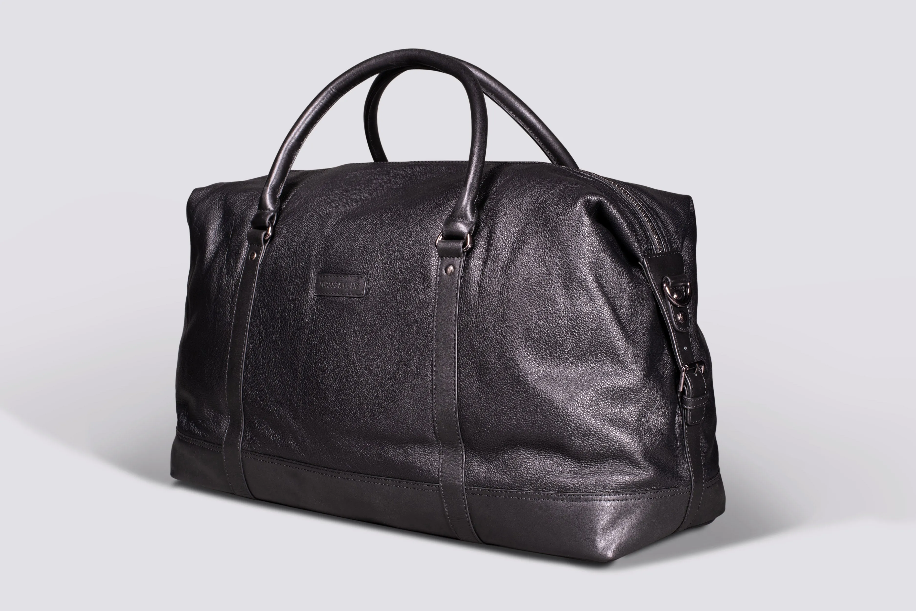 Somerset Holdall | Black Leather Large