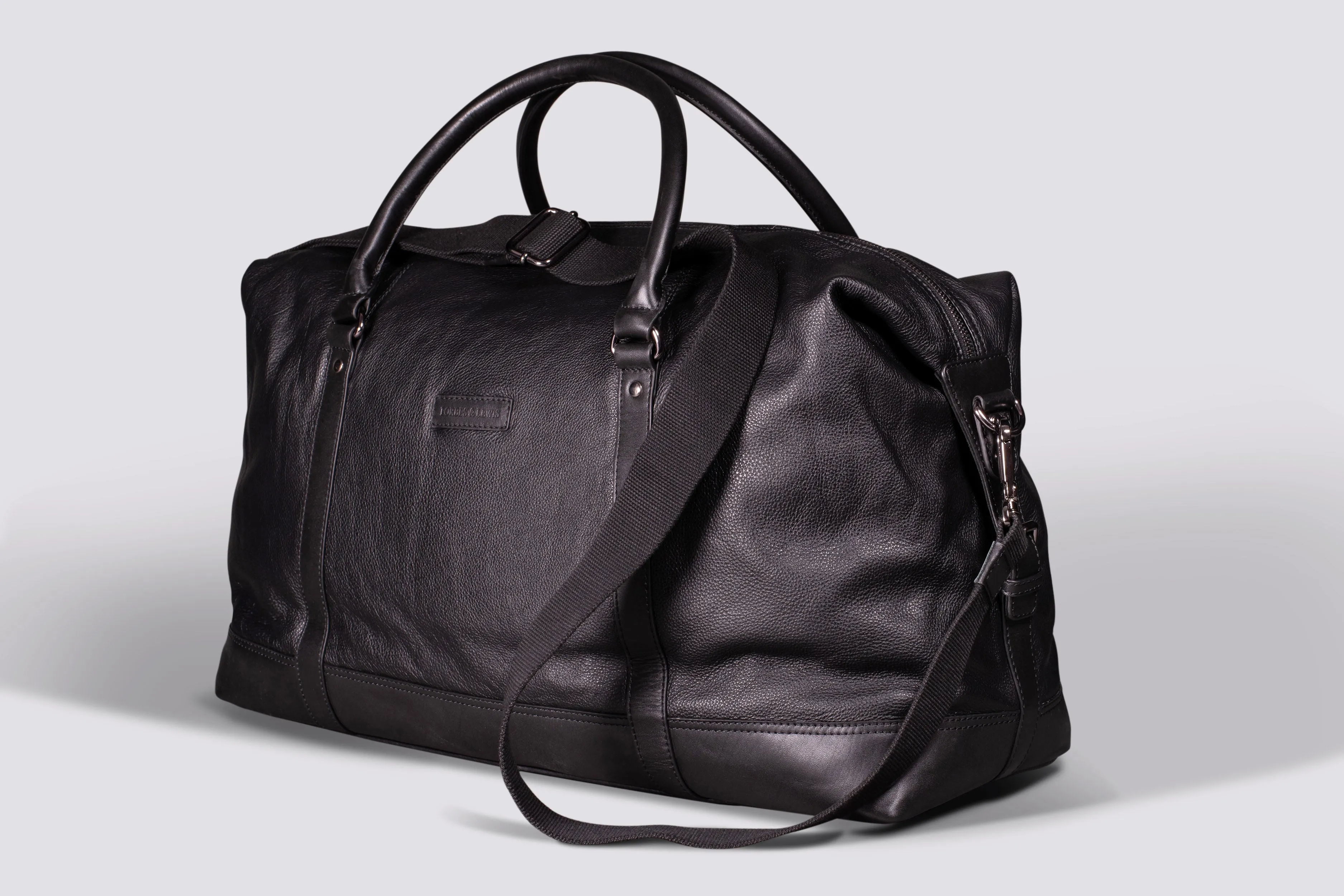 Somerset Holdall | Black Leather Large