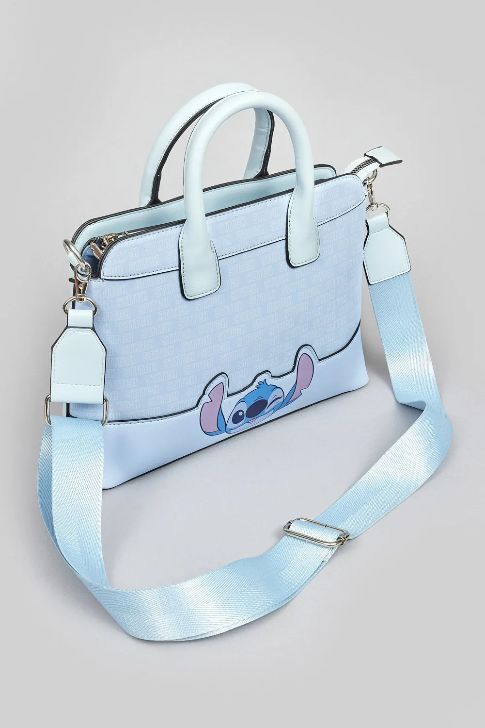 STITCH PU STRUCTURED HANDBAG