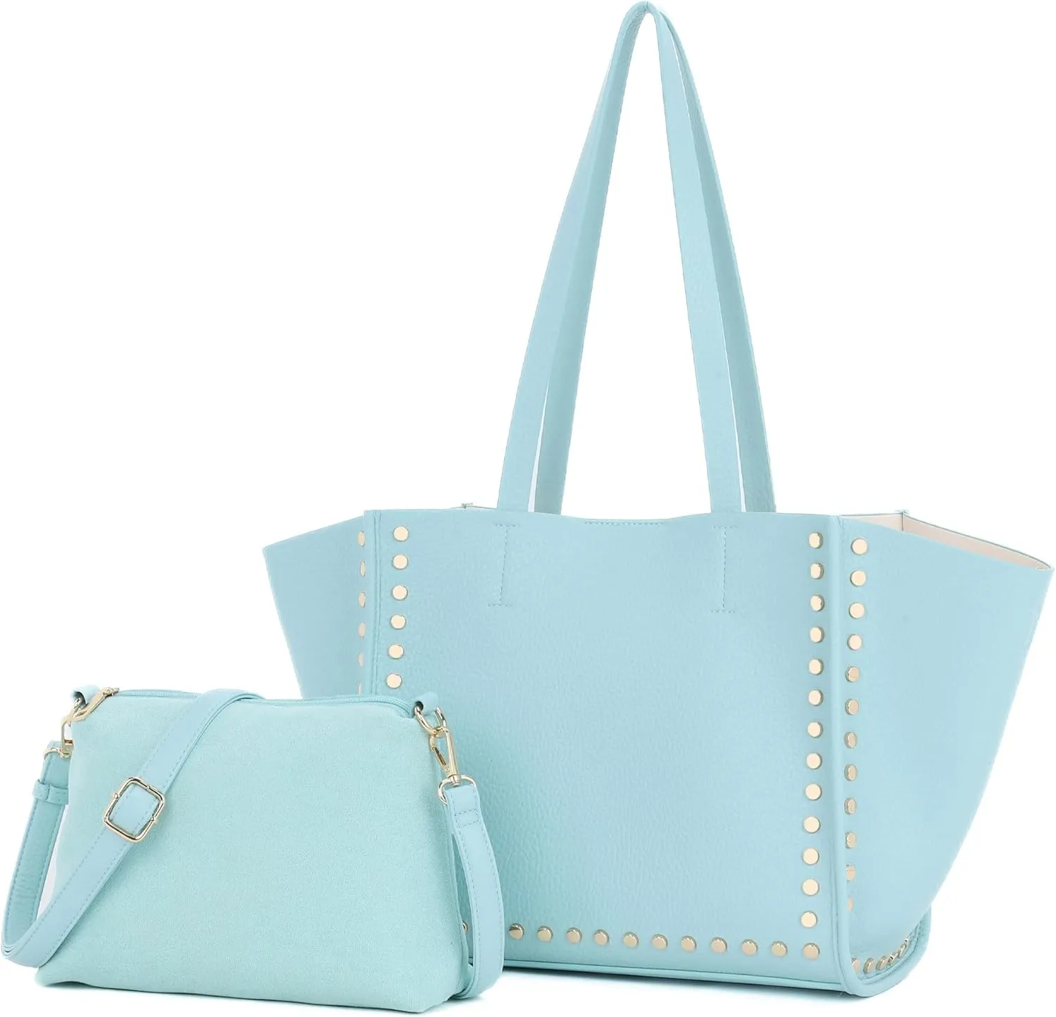 Tote Bag Vegan Leather Purses and Handbags for Women Top Handle Satchel Purse Ladies Shoulder Bags Set 2pcs