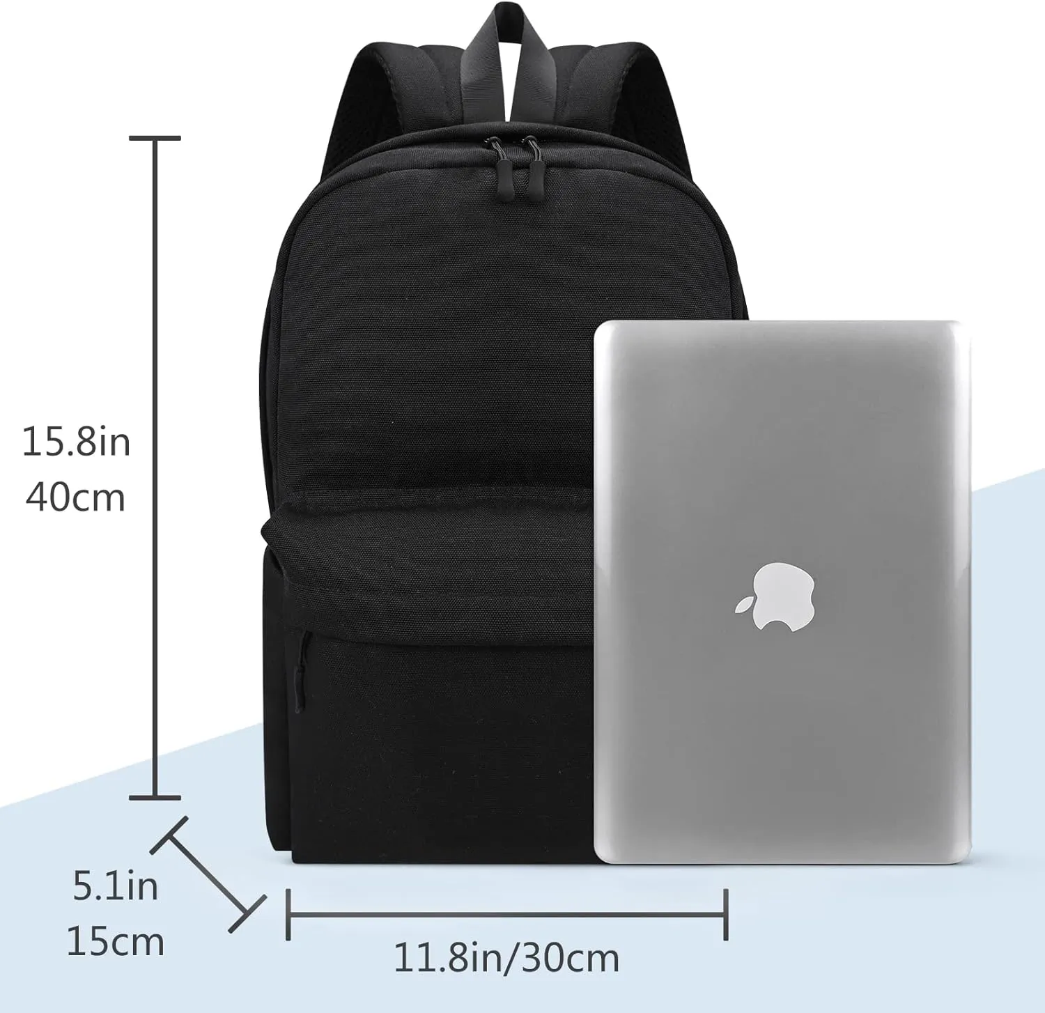 Travel Backpack for Men and Women,Classic Mini Backpack,Hiking, Lightweight Casual College Bookbag Daily Bag Daypack for Travel,Work,Gym (Black)