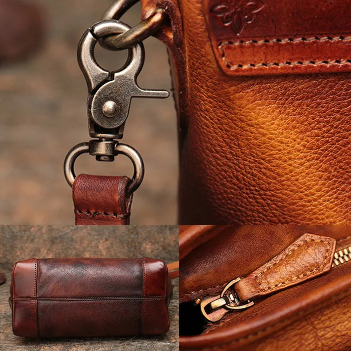 Vintage Womens Brown  Leather Tote Handbags Purse Crossbody Handbags for Women