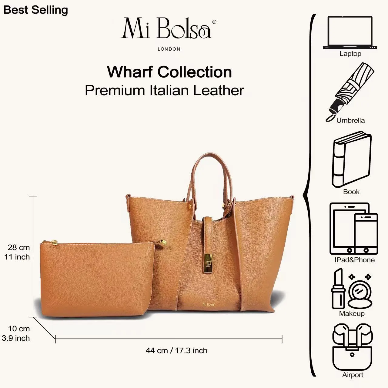 Wharf Tote Bag- Black