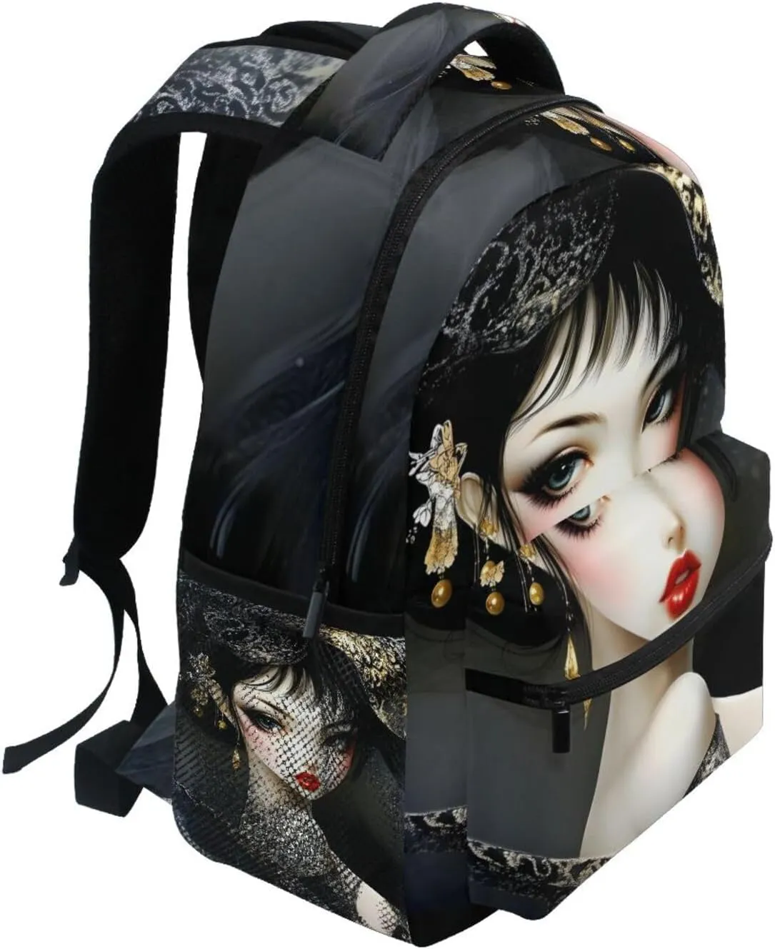 Woman Art Cool Backpack for School Boys Girls Laptop Travel Backpack Book Bag Daypack 11.4 16 In S