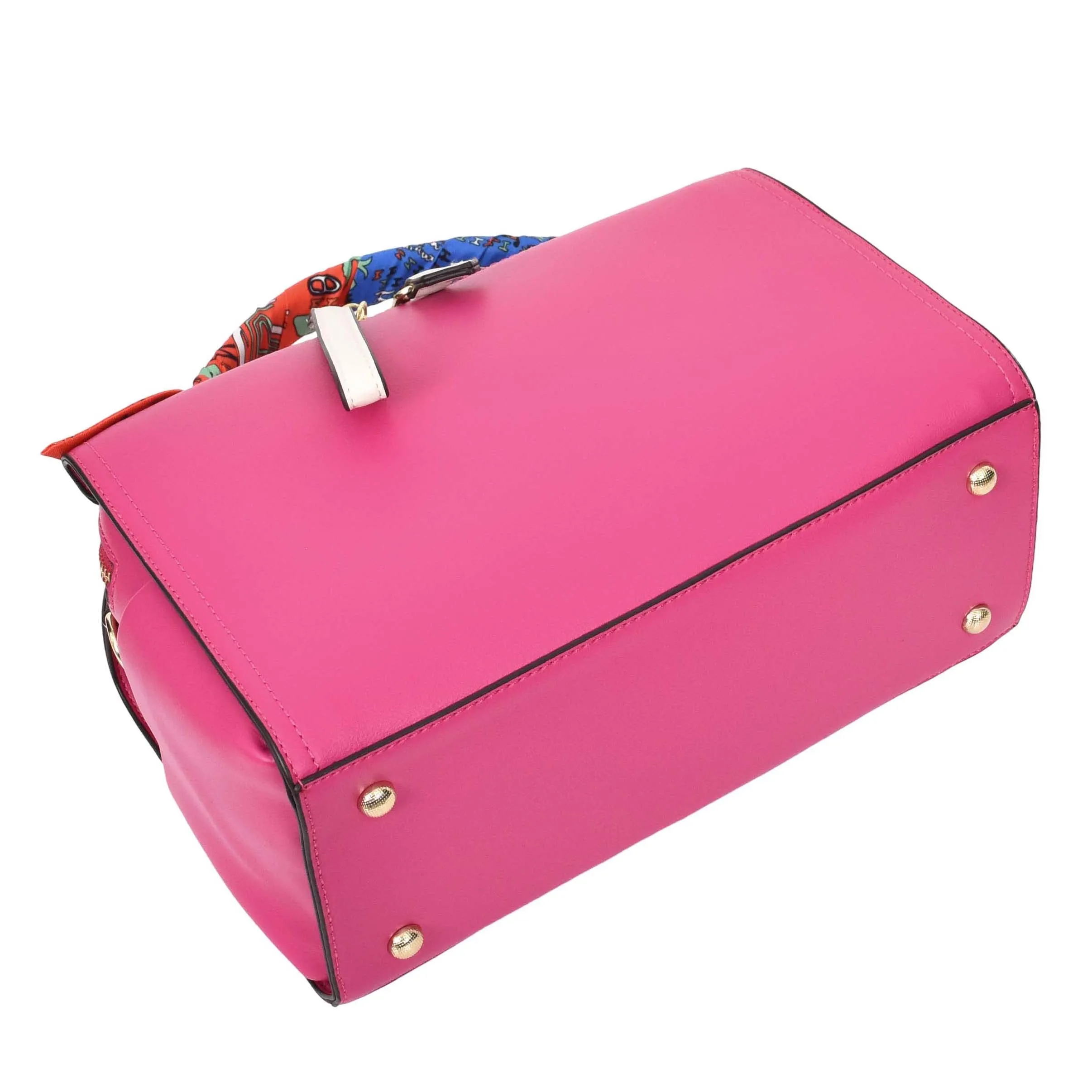 Women's Faux Leather Handbag Cross Body Casual Fashion Barrel Bag A890 Pink