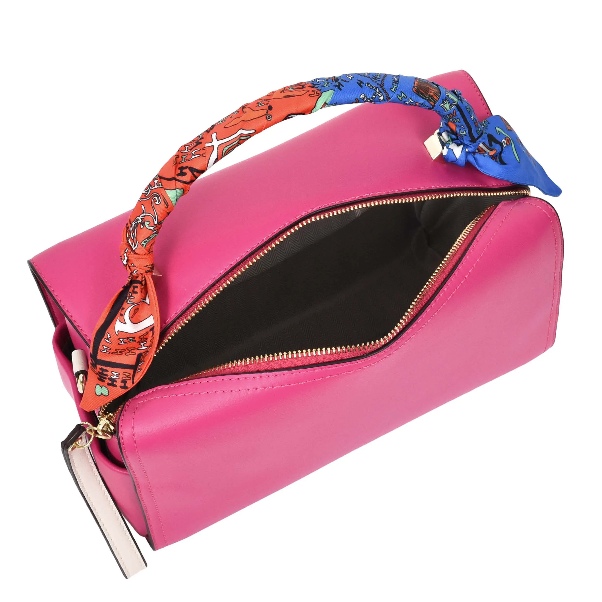 Women's Faux Leather Handbag Cross Body Casual Fashion Barrel Bag A890 Pink
