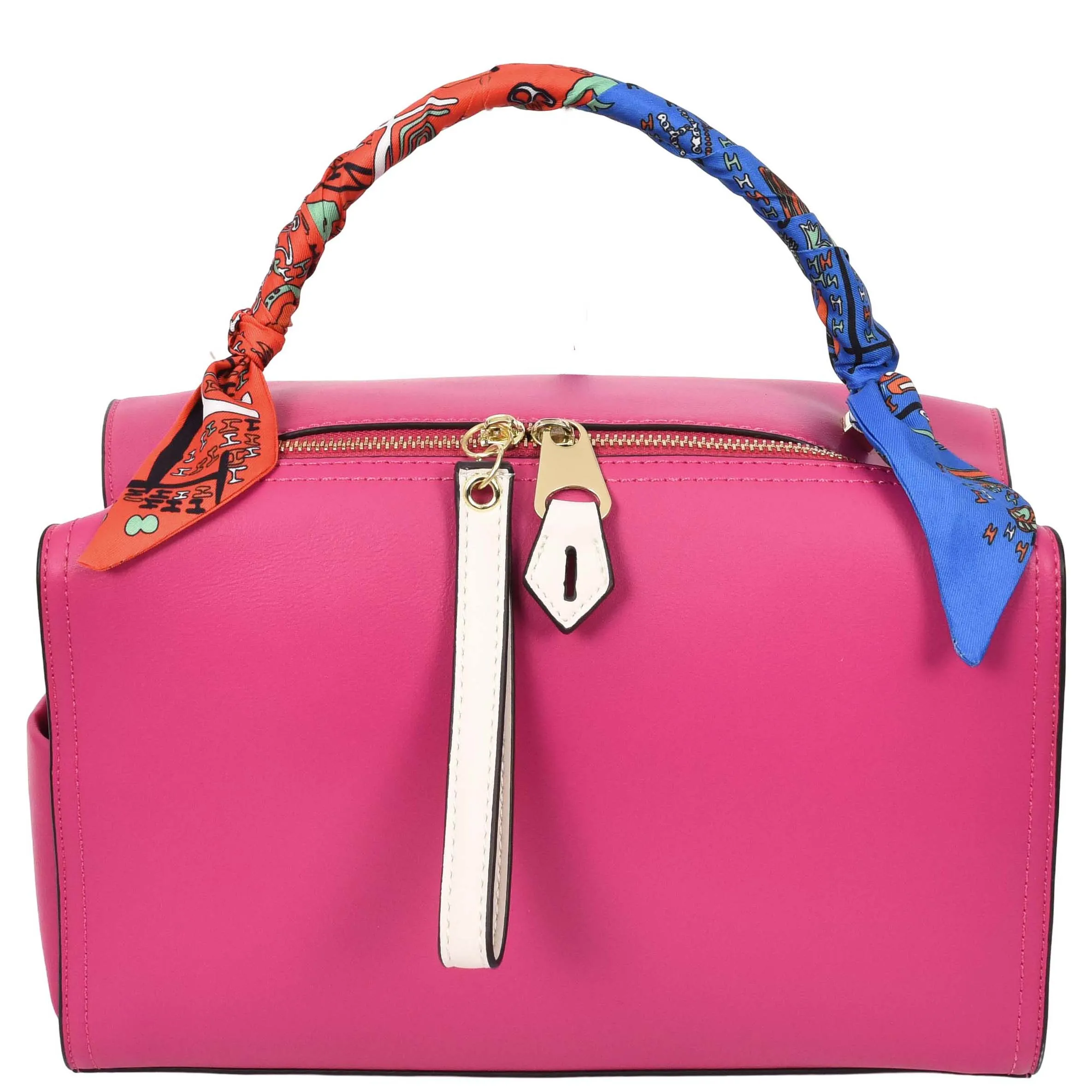Women's Faux Leather Handbag Cross Body Casual Fashion Barrel Bag A890 Pink