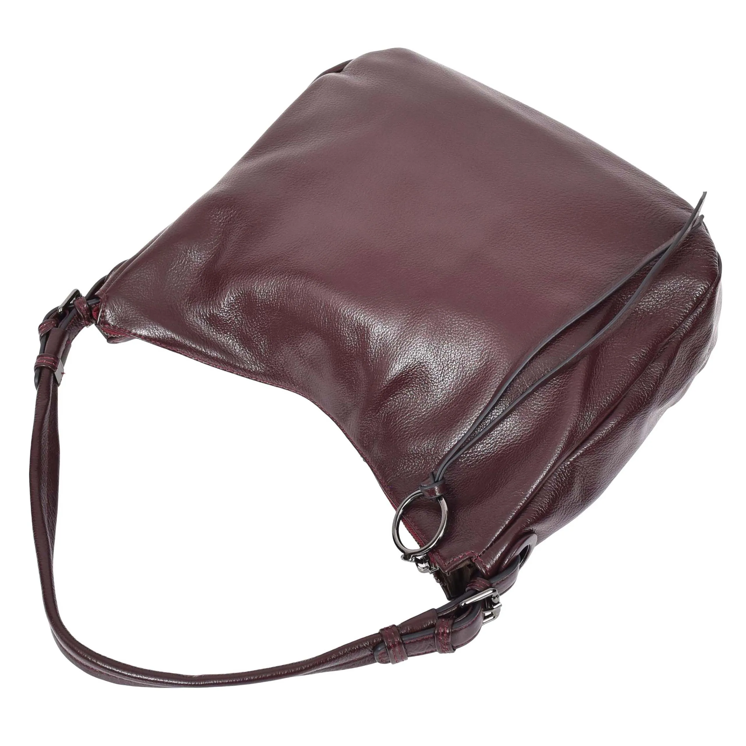 Womens Leather Hobo Handbag Soft Large Multi Straps Zipper Shoulder Bag A202 Purple