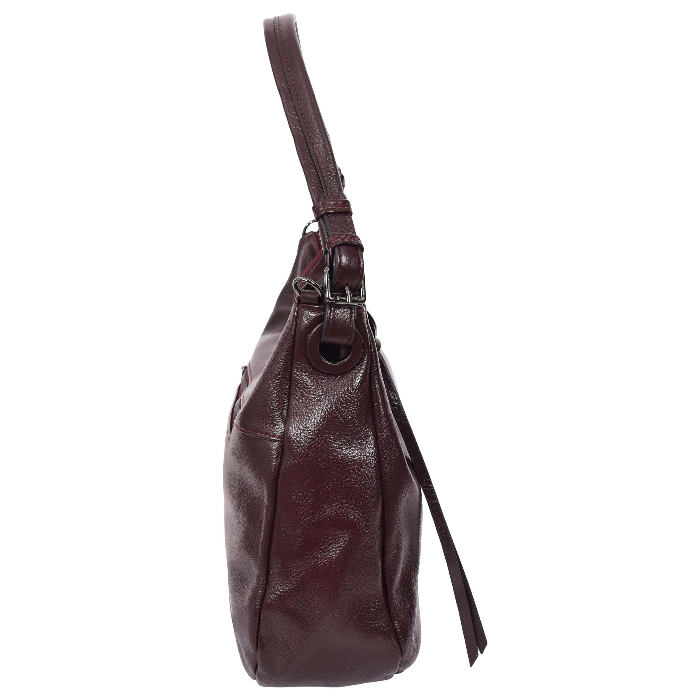 Womens Leather Hobo Handbag Soft Large Multi Straps Zipper Shoulder Bag A202 Purple