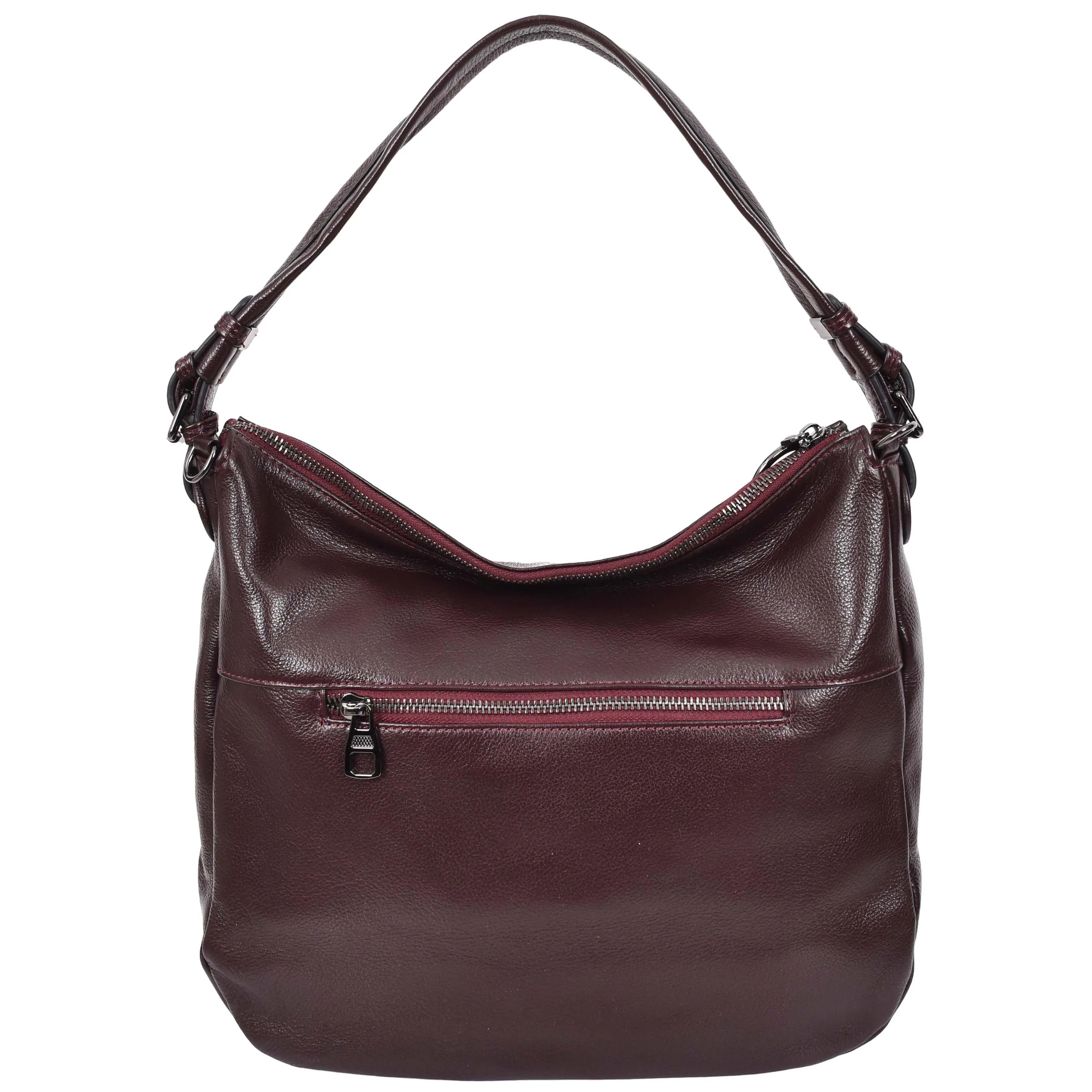 Womens Leather Hobo Handbag Soft Large Multi Straps Zipper Shoulder Bag A202 Purple