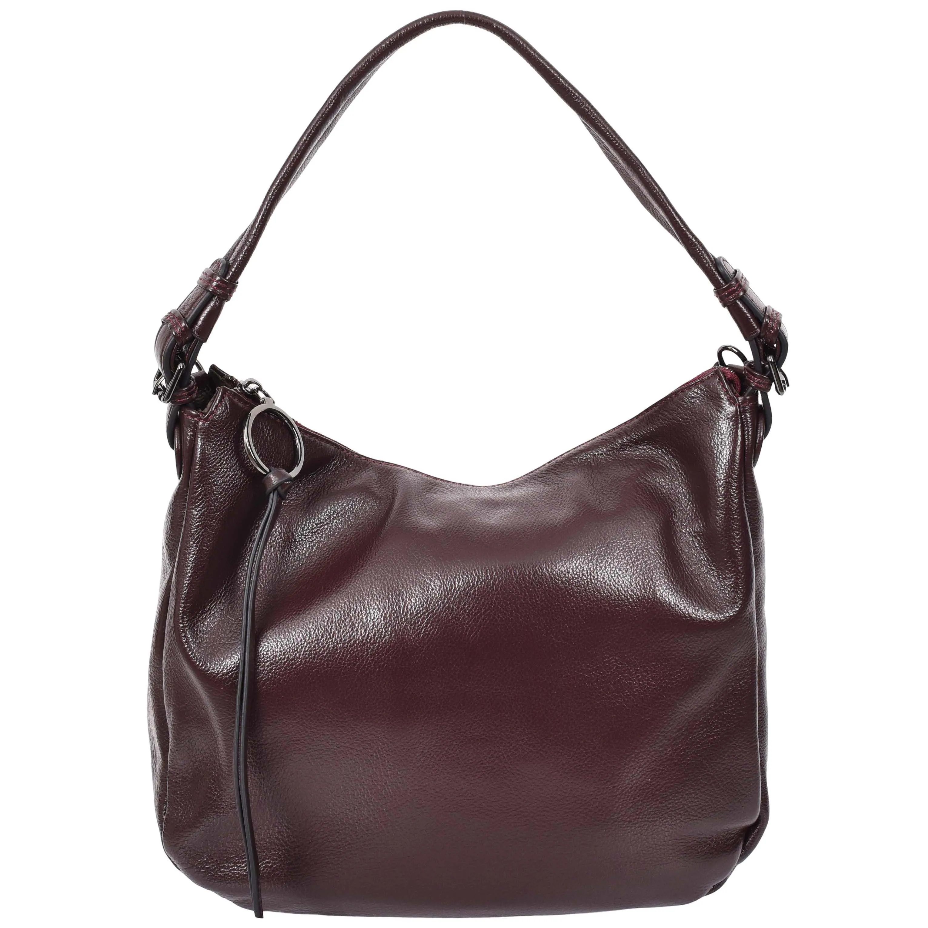 Womens Leather Hobo Handbag Soft Large Multi Straps Zipper Shoulder Bag A202 Purple