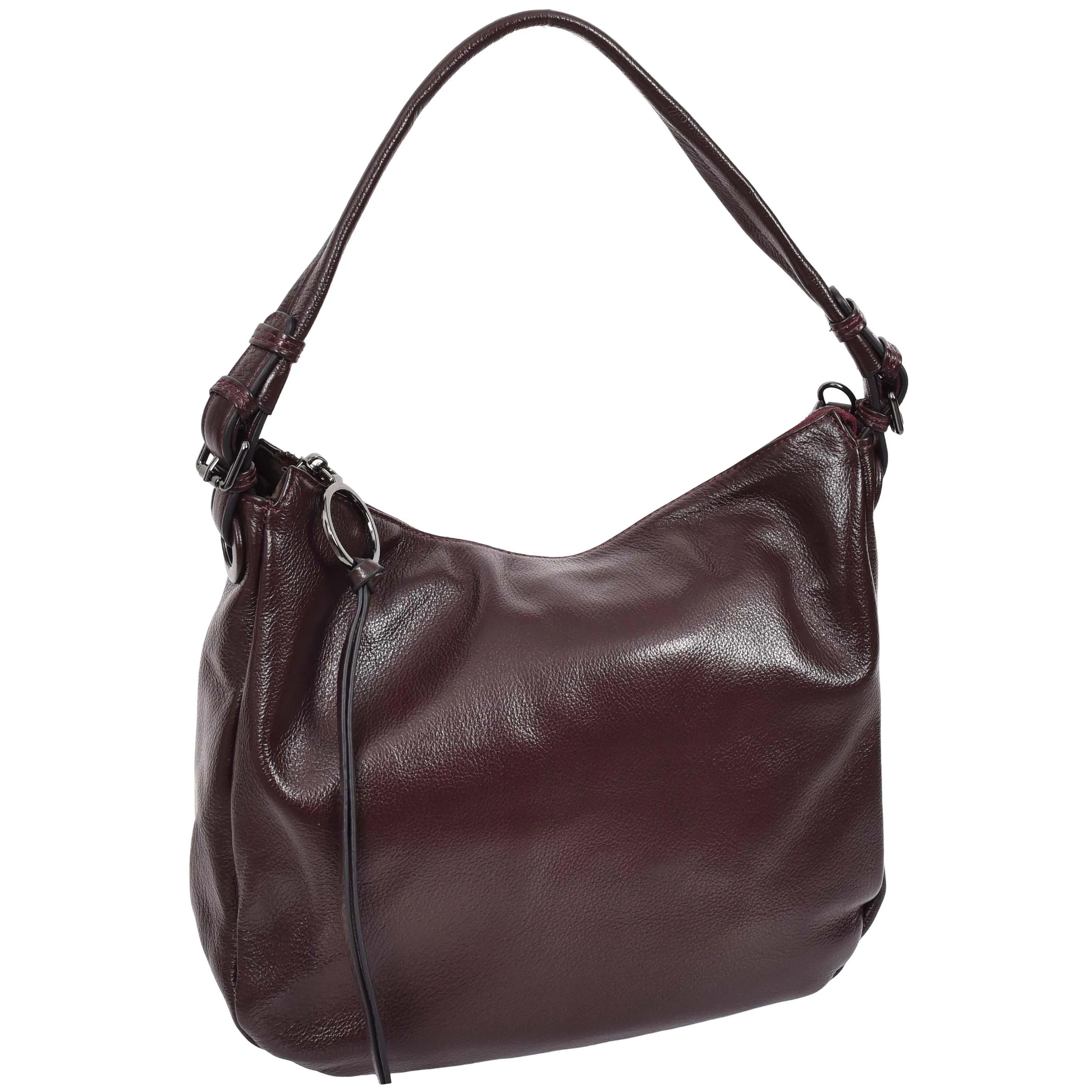 Womens Leather Hobo Handbag Soft Large Multi Straps Zipper Shoulder Bag A202 Purple