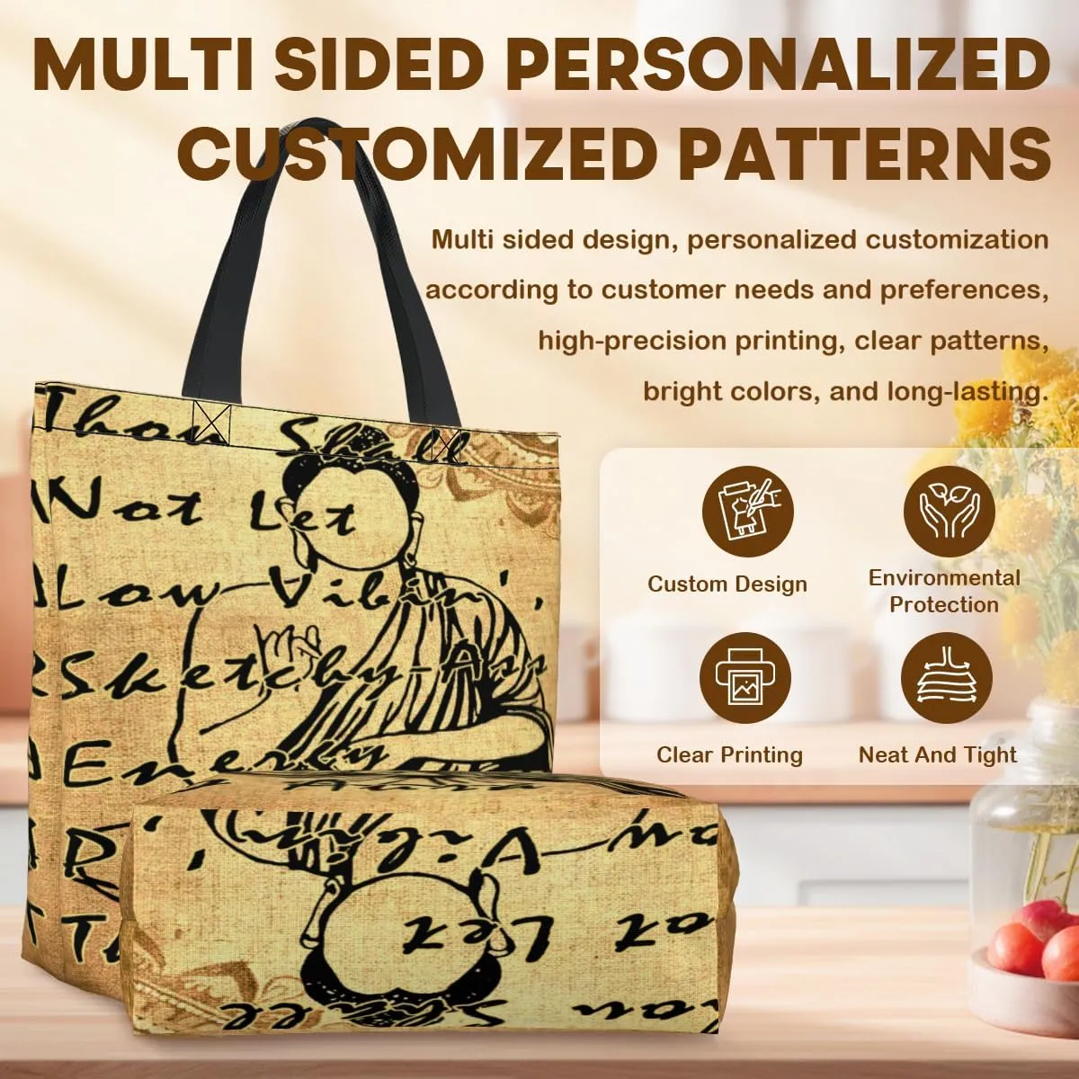 Women's Men Large Kitchen Reusable Grocery Bags Shoulder Bags With Zipper Beach Shopping Bag for Outdoors