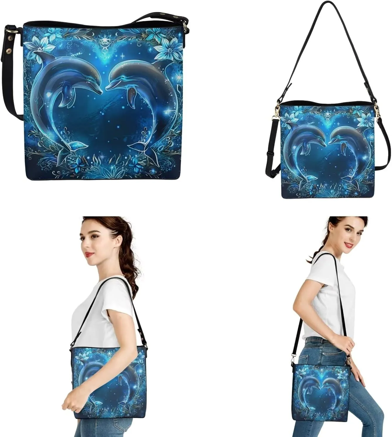 Womens Purses and Handbags Fashion Office Work Handbag Purse 2Pcs Set