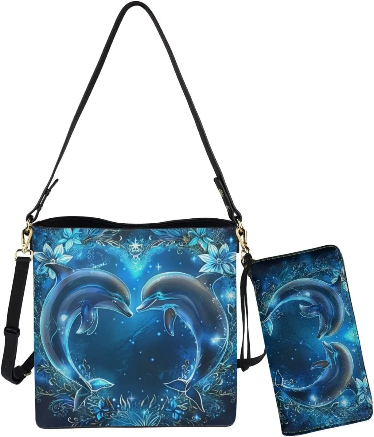 Womens Purses and Handbags Fashion Office Work Handbag Purse 2Pcs Set