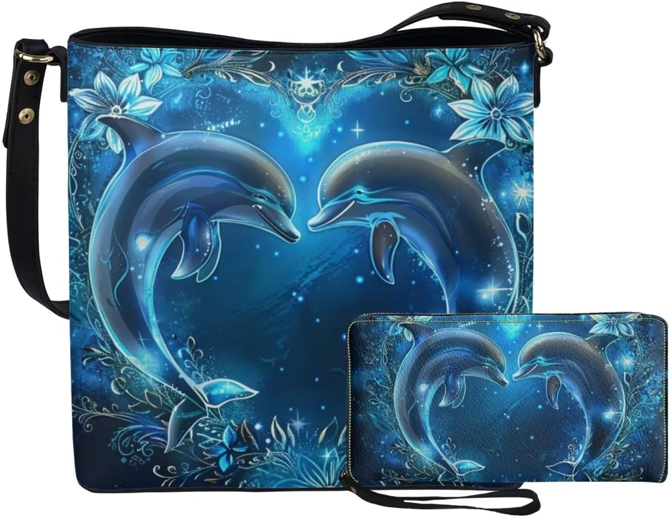 Womens Purses and Handbags Fashion Office Work Handbag Purse 2Pcs Set