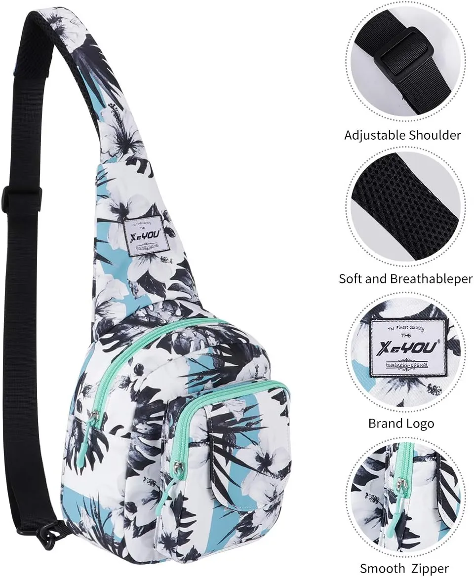 XEYOU Small Sling Bag - Lightweight One Strap Backpack Hiking Crossbody Chest Bag - Unisex Shoulder Daypack
