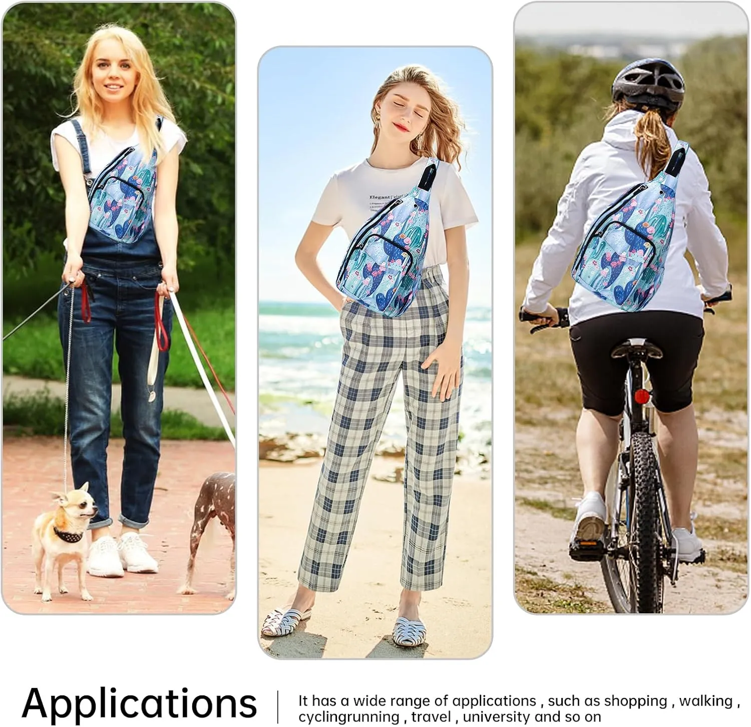 XEYOU Women's Sling Crossbody bag Casual Daypack Outdoor Travel Hiking Backpack for Cycling Walking Dog Hiking