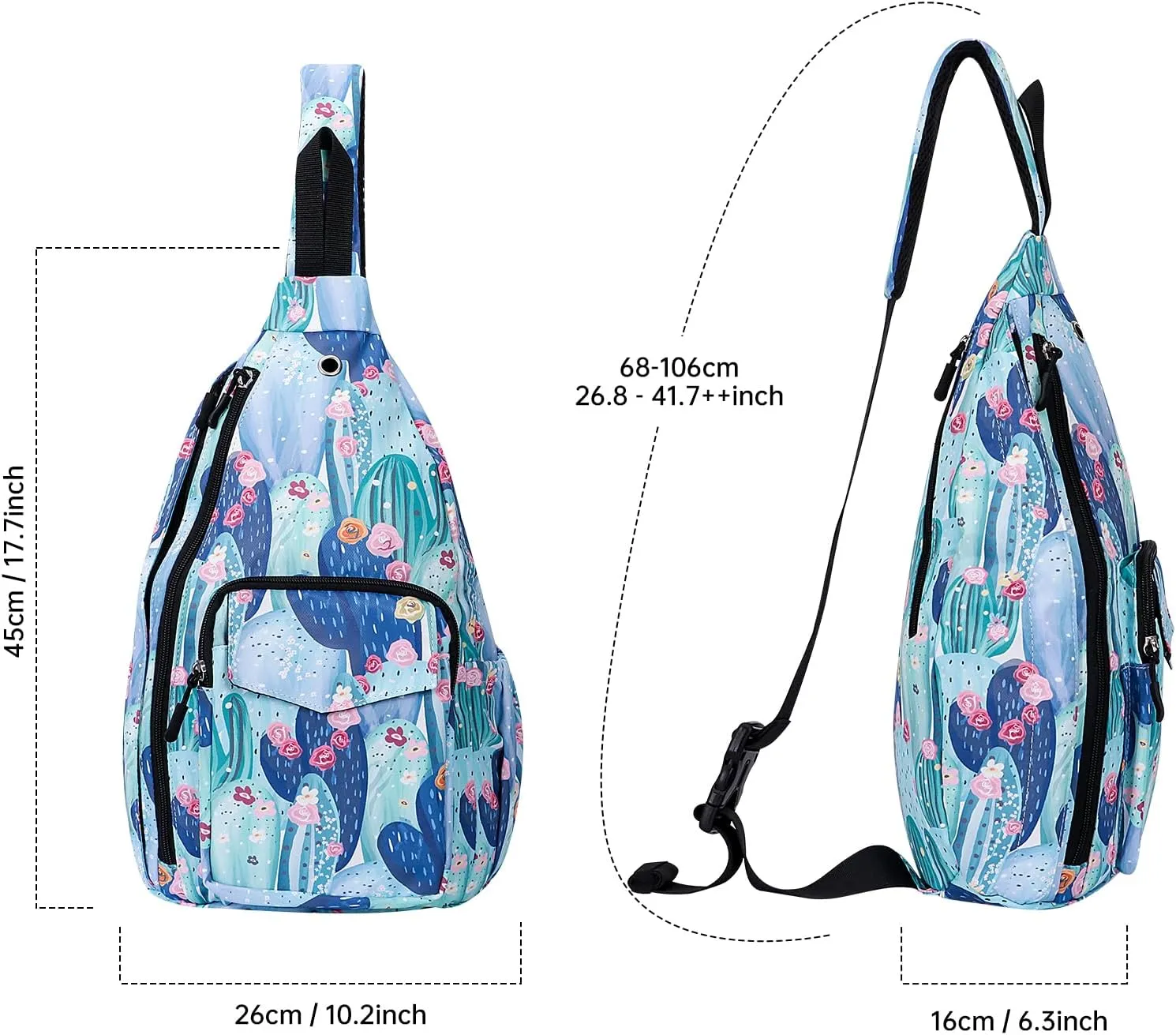 XEYOU Women's Sling Crossbody bag Casual Daypack Outdoor Travel Hiking Backpack for Cycling Walking Dog Hiking