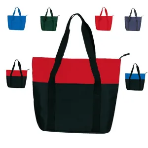 Zippered Shopping Bag with Interior Slip Pocket